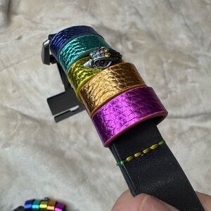 Kurt Geiger Black Belt with Vibrant Accents L-XL